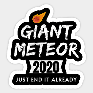 Giant Meteor 2020, Just End It Already, 2020 Election for The American President Funny Sticker